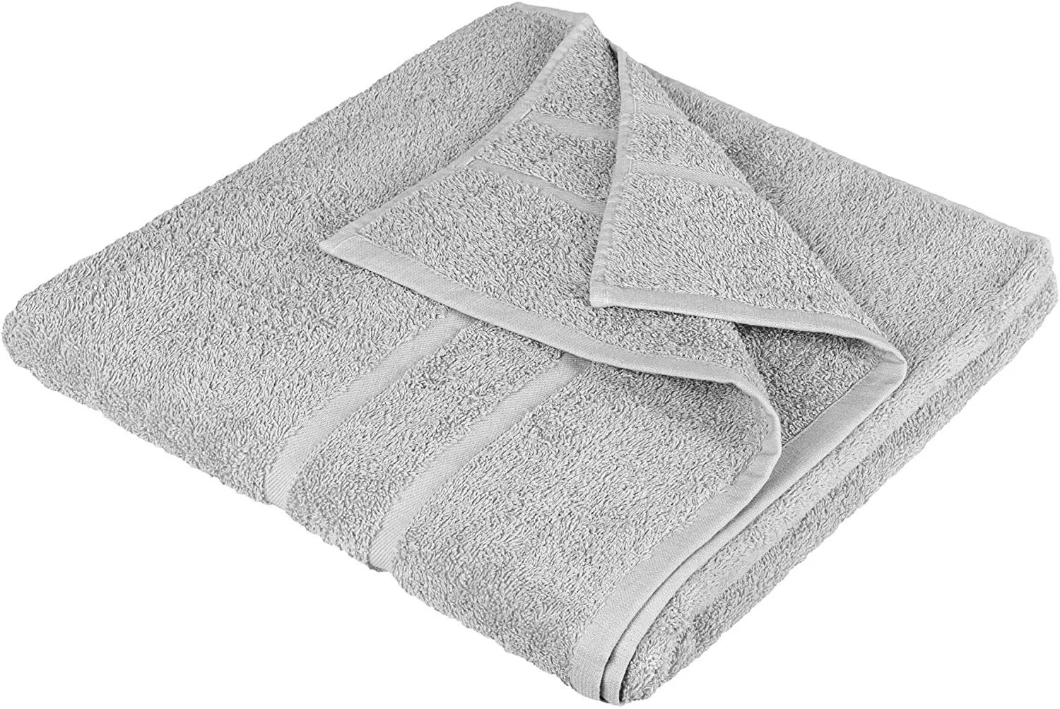 STICKANDSHINE Frottee-Handtücher – Hellgrau, 100% Baumwolle, 500 g/m²